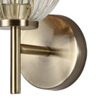 Lustre Segmented Glass Globe Wall Lamp In An Antique Brass Framework, 1 x G9