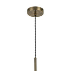 Lustre Segmented Glass Globe Vertical Pendant In An Antique Brass Framework, Single Colour,  3 x G9