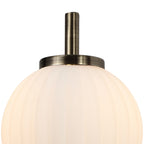 Lustre Segmented Glass Globe Wall Lamp In An Antique Brass Framework, 1 x G9