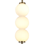 Lustre Segmented Glass Globe Vertical Pendant In An Antique Brass Framework, Single Colour,  3 x G9