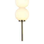 Lustre Segmented Glass Globe Vertical Pendant In An Antique Brass Framework, Single Colour,  3 x G9