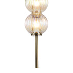 Lustre Segmented Glass Globe Vertical Pendant In An Antique Brass Framework, Single Colour,  3 x G9