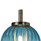 Lustre Segmented Glass Globe Wall Lamp In An Antique Brass Framework, 1 x G9