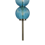 Lustre Segmented Glass Globe Vertical Pendant In An Antique Brass Framework, Single Colour,  3 x G9