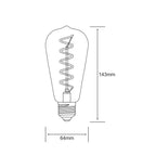 Crompton - Luxram Dimmable Decorative Vintage Pear Spiral LED Filament Bulb - Luminosity Designs Ltd