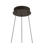 Luminosity Designs - Lyra 40cm Round Pendant, 36W LED, Remote Control CCT Tuneable White 3000K - 6000K, 2200lm, Faux Leather - Luminosity Designs Ltd