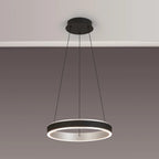 Luminosity Designs - Lyra 40cm Round Pendant, 36W LED, Remote Control CCT Tuneable White 3000K - 6000K, 2200lm, Faux Leather - Luminosity Designs Ltd