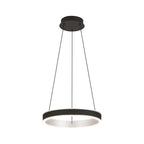 Luminosity Designs - Lyra 40cm Round Pendant, 36W LED, Remote Control CCT Tuneable White 3000K - 6000K, 2200lm, Faux Leather - Luminosity Designs Ltd