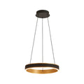 Luminosity Designs - Lyra 40cm Round Pendant, 36W LED, Remote Control CCT Tuneable White 3000K - 6000K, 2200lm, Faux Leather - Luminosity Designs Ltd