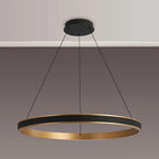 Luminosity Designs - Lyra 80cm Round Pendant, 70W LED, Remote Control CCT Tuneable White 3000K - 6000K, 4200lm, Faux Leather - Luminosity Designs Ltd