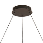 Lyra 80cm Round Pendant, 70W LED, Remote Control CCT Tuneable White 3000K-6000K, 4200lm, Faux Leather