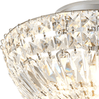 Luminosity Designs - Lyric 31cm Flush Ceiling Light, 4 x G9, IP44, Polished Chrome/Crystal - Luminosity Designs Ltd