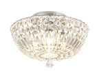 Luminosity Designs - Lyric 31cm Flush Ceiling Light, 4 x G9, IP44, Polished Chrome/Crystal - Luminosity Designs Ltd