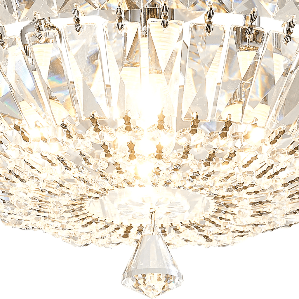 Luminosity Designs - Lyric 31cm Flush Ceiling Light, 4 x G9, IP44, Polished Chrome/Crystal - Luminosity Designs Ltd