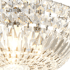 Luminosity Designs - Lyric 31cm Flush Ceiling Light, 4 x G9, IP44, Polished Chrome/Crystal - Luminosity Designs Ltd