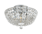 Luminosity Designs - Lyric 31cm Flush Ceiling Light, 4 x G9, IP44, Polished Chrome/Crystal - Luminosity Designs Ltd