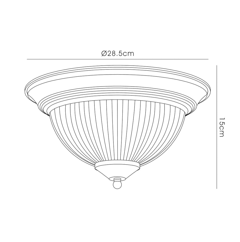 Deco - Macy Flush Ceiling Light - Luminosity Designs Ltd