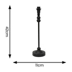 lse - Maggie Candlestick Table Lamp with a Slender Stem and Vintage Style Detailing, 1x E14 - Luminosity Designs Ltd