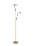 Luminosity Designs Ltd - Maktra LED Touch Dimmable Uplighter Mother and Child Floor Reading Lamp With USB Port - Luminosity Designs Ltd