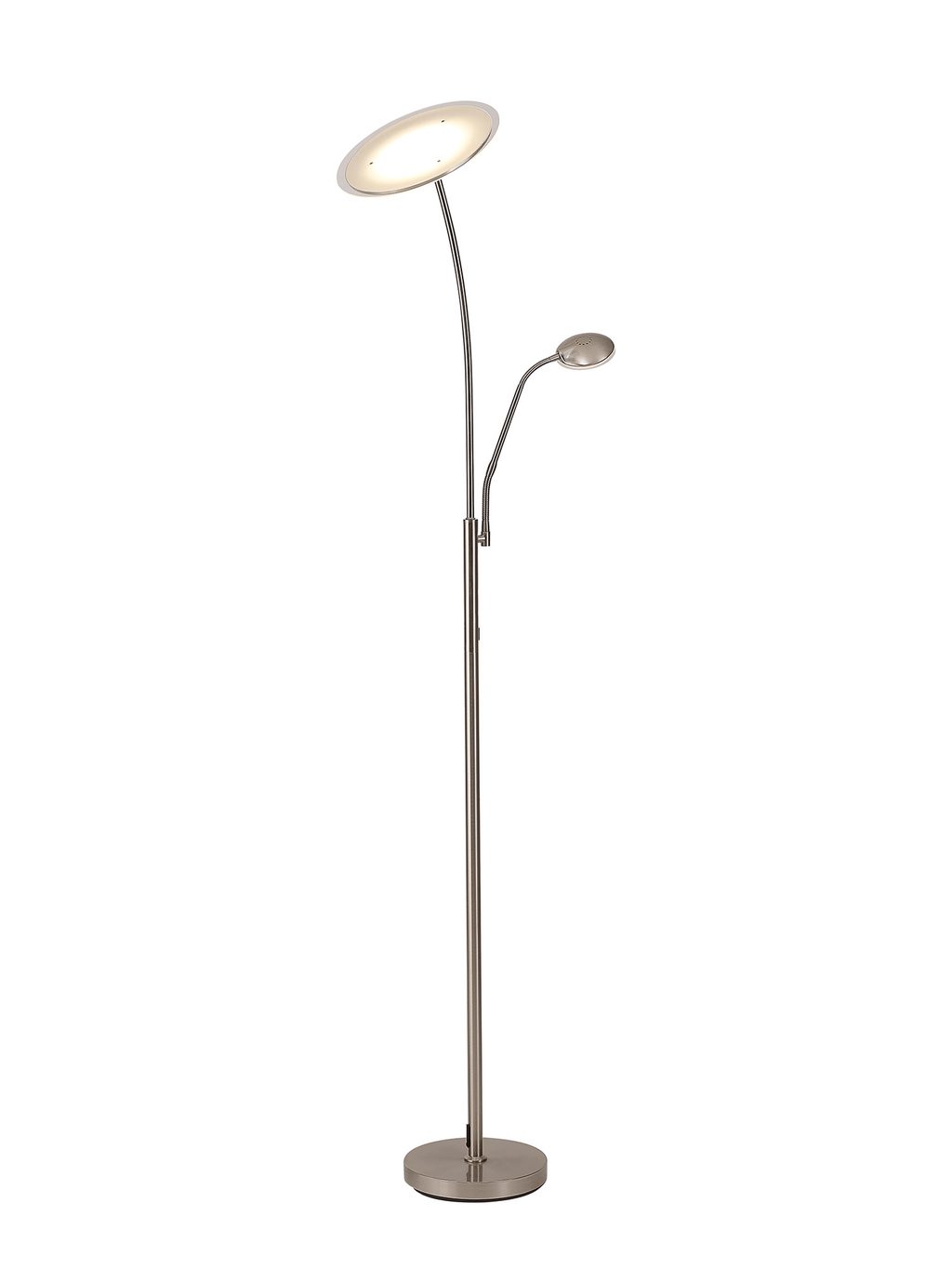 Luminosity Designs Ltd - Maktra LED Touch Dimmable Uplighter Mother and Child Floor Reading Lamp With USB Port - Luminosity Designs Ltd