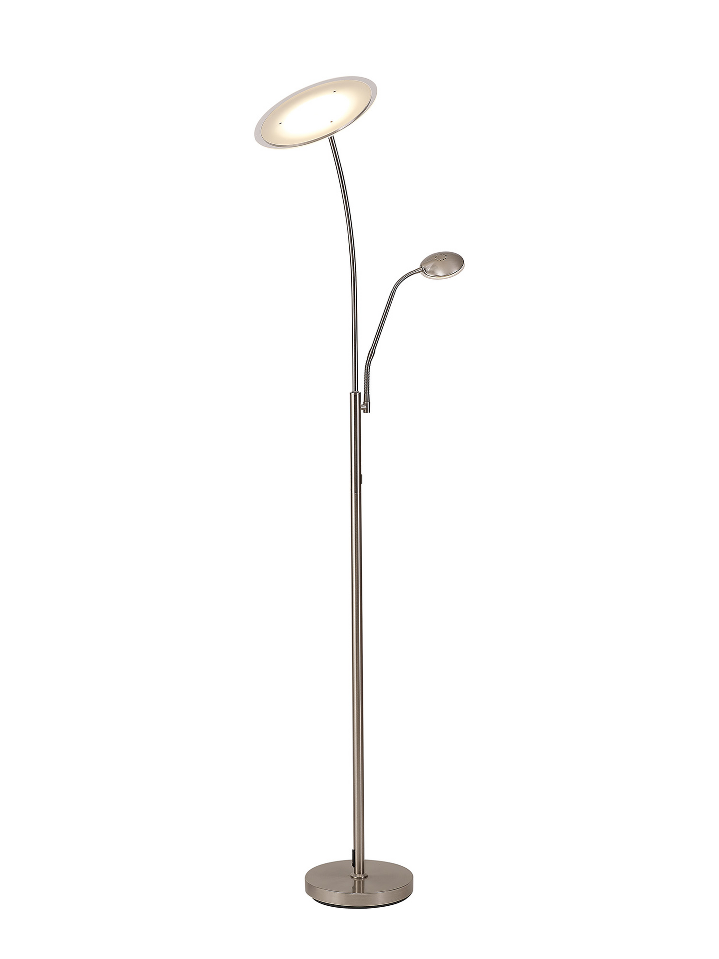 Maktra LED Touch Dimmable Uplighter Mother and Child Floor Reading Lamp With USB Port