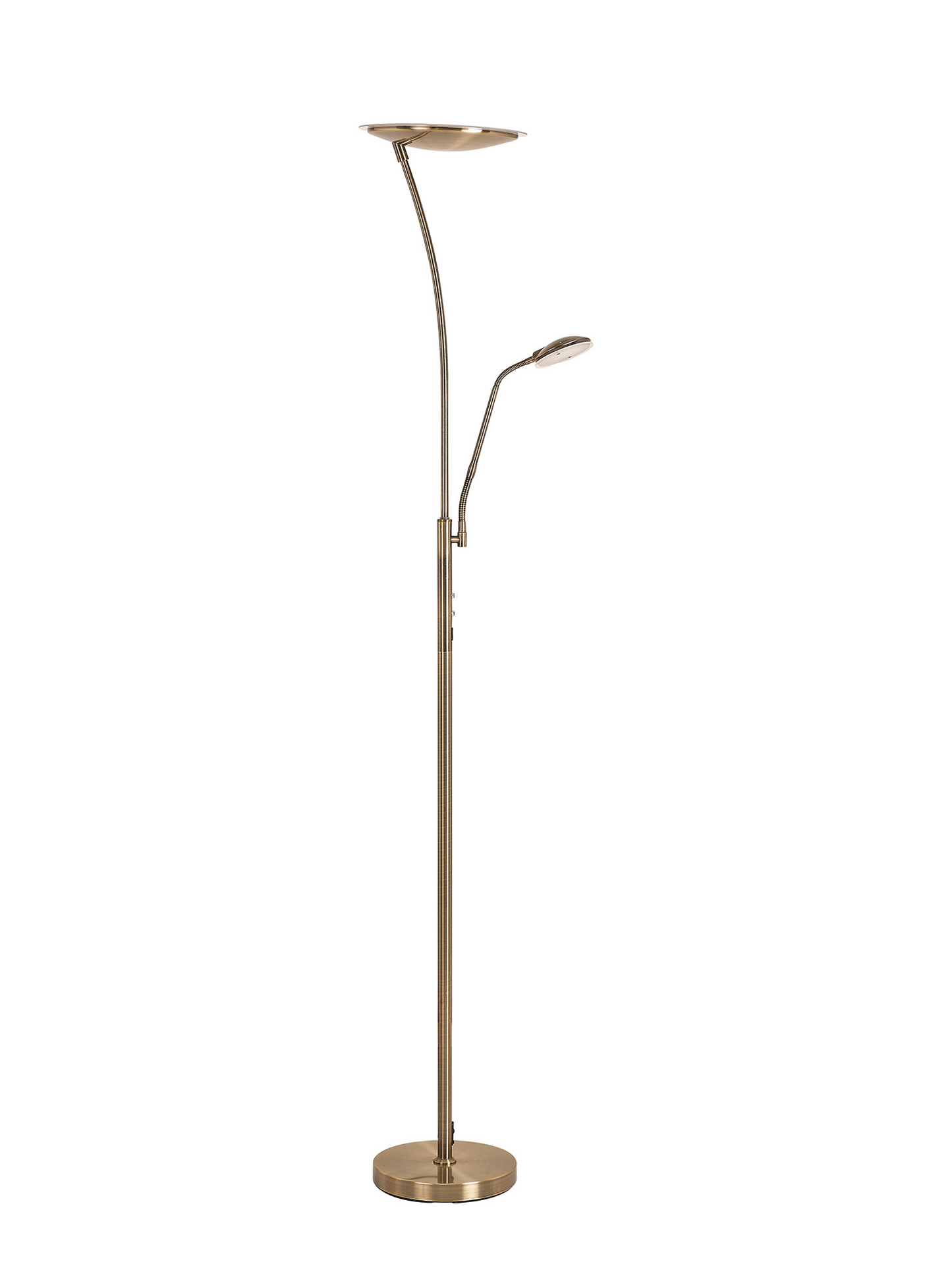 Maktra LED Touch Dimmable Uplighter Mother and Child Floor Reading Lamp With USB Port