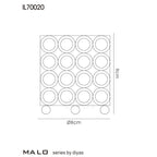 Diyas Home - Malo Small Cylinder Crystal Candle Holder - Luminosity Designs Ltd