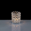 Diyas Home - Malo Small Cylinder Crystal Candle Holder - Luminosity Designs Ltd