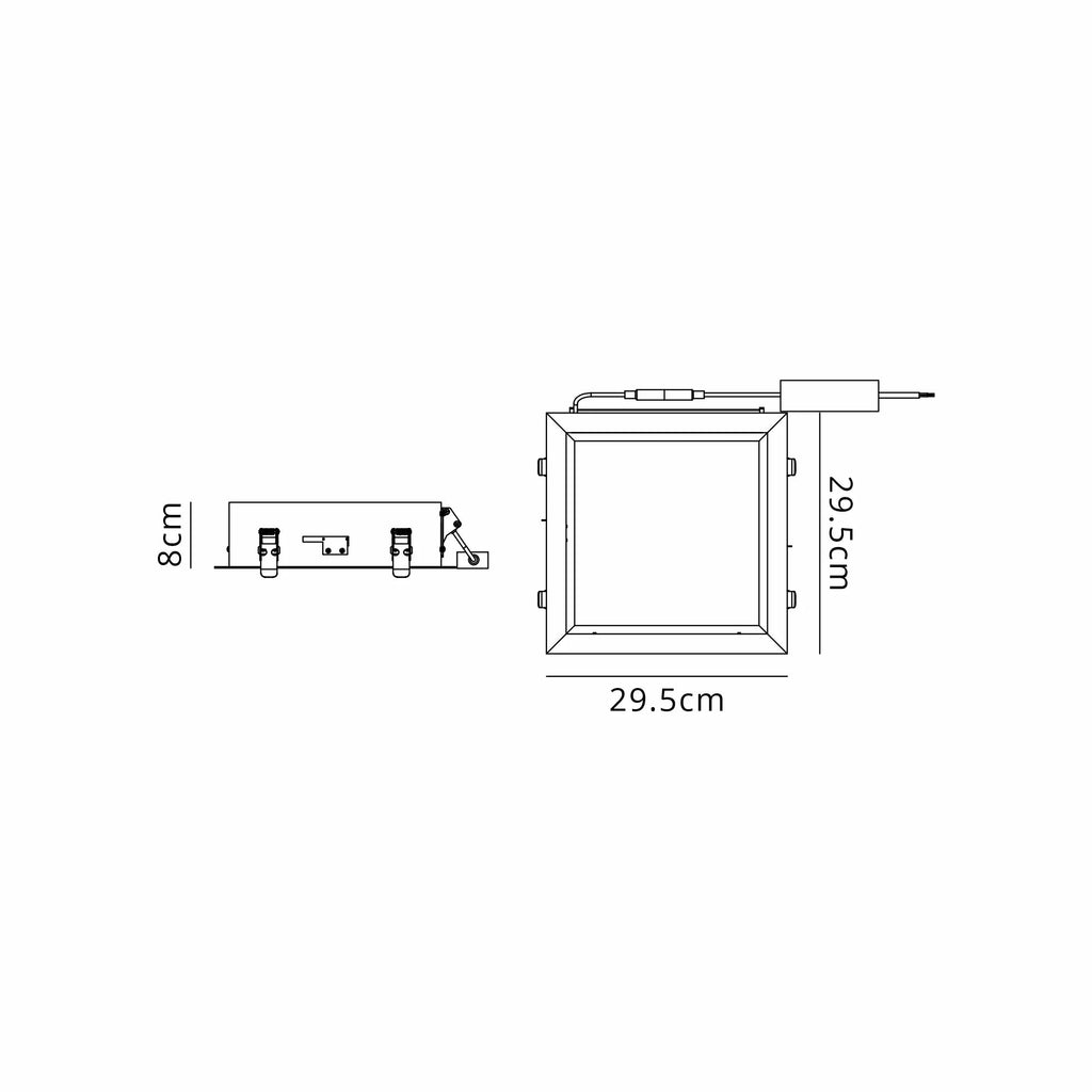 Mantra - Mantra Blue Sky 30 x 30cm Square Recessed Panel, 16W LED 4200K, 1280lm, Matt White, Driver Included - Luminosity Designs Ltd