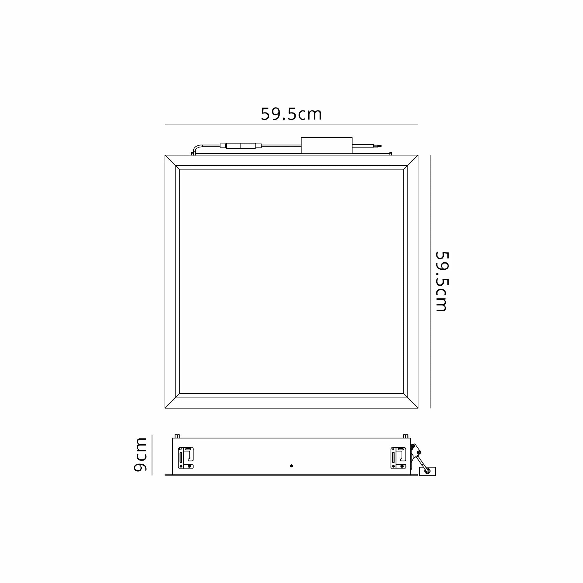 Mantra - Mantra Blue Sky 60 x 60cm Square Recessed Panel, 60W LED 4500K, 4000lm, Matt White, Driver Included - Luminosity Designs Ltd