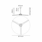 Mantra - Mantra Brisa 175cm 20W LED Dimmable Light With 40W Reversible Fan, 2700 - 5000K Remote & APP Control, Reversible Blades, 1400lm, IP44 - Luminosity Designs Ltd