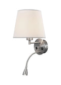Mantra Fusion - Mantra Caicos Wall + Reading Light with USB Charger, 1 x E27 + 3W LED, 3000K, 210lm LED, Individually Switched - Luminosity Designs Ltd