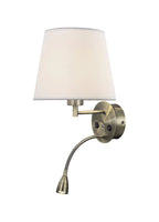 Mantra Fusion - Mantra Caicos Wall + Reading Light with USB Charger, 1 x E27 + 3W LED, 3000K, 210lm LED, Individually Switched - Luminosity Designs Ltd