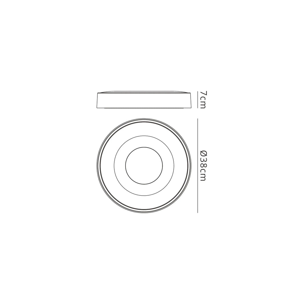 Mantra - Mantra Coin Round Ceiling 56W LED With Remote Control 2700K - 5000K, 2500lm - Luminosity Designs Ltd