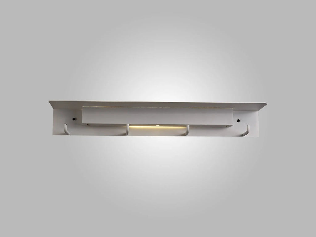 Mantra Fusion - Mantra Fuerteventura Wall Lamp / Coat Rack with Handy Shelf and Built In LED Illumination - Luminosity Designs Ltd