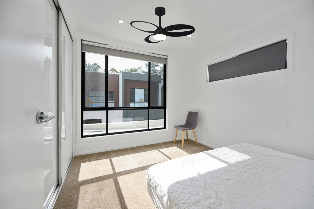 Mantra - Mantra Infinity Fan 92.6cm 24W LED Dimmable Ceiling Light With Built - In 30W DC Reversible Fan, Remote Control 2700 - 5000K, 1800lm - Luminosity Designs Ltd