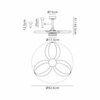 Mantra - Mantra Infinity Fan 92.6cm 24W LED Dimmable Ceiling Light With Built - In 30W DC Reversible Fan, Remote Control 2700 - 5000K, 1800lm - Luminosity Designs Ltd