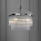 Endon - Marietta 3 Light Pendant With Metal Framework and Glass Rod Details, 3x E14 - Luminosity Designs Ltd