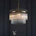 Endon - Marietta 3 Light Pendant With Metal Framework and Glass Rod Details, 3x E14 - Luminosity Designs Ltd