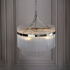 Endon - Marietta 3 Light Pendant With Metal Framework and Glass Rod Details, 3x E14 - Luminosity Designs Ltd
