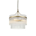 Endon - Marietta 3 Light Pendant With Metal Framework and Glass Rod Details, 3x E14 - Luminosity Designs Ltd