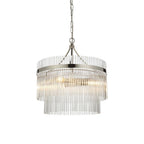 Endon - Marietta 3 Light Pendant With Metal Framework and Glass Rod Details, 3x E14 - Luminosity Designs Ltd