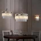 Endon - Marietta 3 Light Pendant With Metal Framework and Glass Rod Details, 3x E14 - Luminosity Designs Ltd