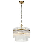 Endon - Marietta 3 Light Pendant With Metal Framework and Glass Rod Details, 3x E14 - Luminosity Designs Ltd