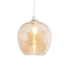 Oaks Lighting - Martell Non Electric Brandy Glass Swirled Shade for Ceiling Pendants (Oaks 2424 NE) - Luminosity Designs Ltd