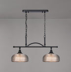 Luminosity Designs - Matt Black Sledmere 2 Light Bar (Converts to Semi Flush) 2x E27 - Luminosity Designs Ltd