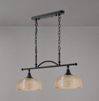 Luminosity Designs - Matt Black Sledmere 2 Light Bar (Converts to Semi Flush) 2x E27 - Luminosity Designs Ltd