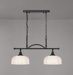 Luminosity Designs - Matt Black Sledmere 2 Light Bar (Converts to Semi Flush) 2x E27 - Luminosity Designs Ltd