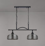 Luminosity Designs - Matt Black Sledmere 2 Light Bar (Converts to Semi Flush) 2x E27 - Luminosity Designs Ltd