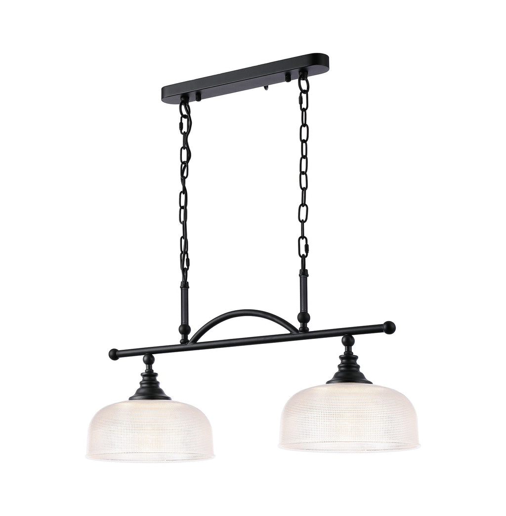 Luminosity Designs - Matt Black Sledmere 2 Light Bar (Converts to Semi Flush) 2x E27 - Luminosity Designs Ltd